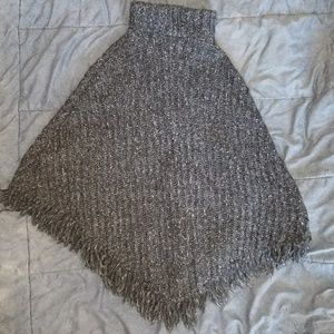 Wool blend Turtleneck Ponco